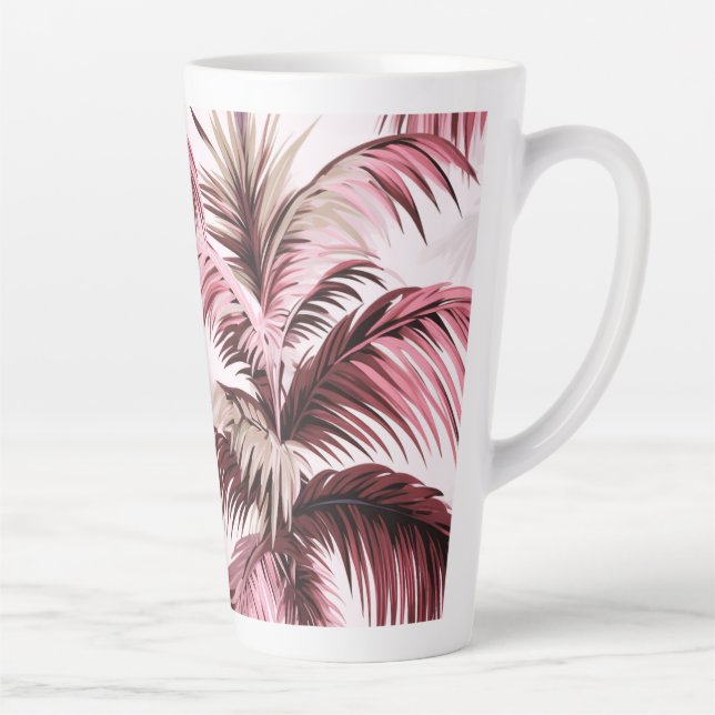 Ethereales Rosé-Palmenmuster Milchtasse (Rechts)
