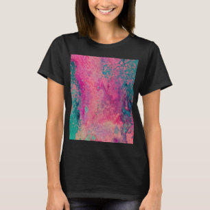 „Ethereales Vellum“ – Pink Teal Blau Abstrakt T-Shirt