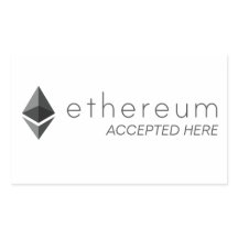 Ethereum akzeptiert hier Rectangle Stickers