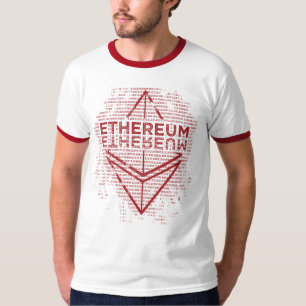 Ethereum binäres Schmutzrot T-Shirt