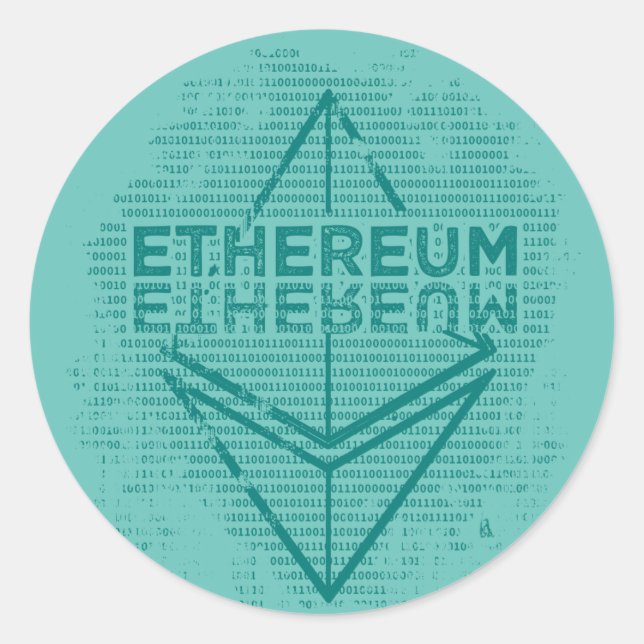 Ethereum Binary Aufkleber (Vorderseite)