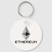 Ethereum ETH 8-Bitgrundlegender Schlüsselanhänger