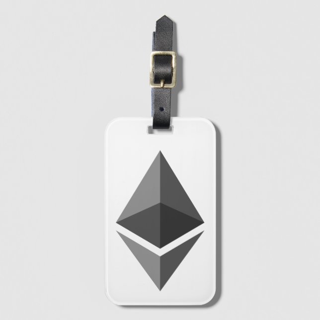 Ethereum ETH Gepäckanhänger Logo-| (Vorderseite Vertikal)