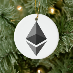 Ethereum (ETH) Kryptowährungs-Blockchain-Logo Keramik Ornament