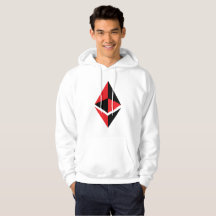 Ethereum ETH schwarzer u. roter Logo| Hoodie