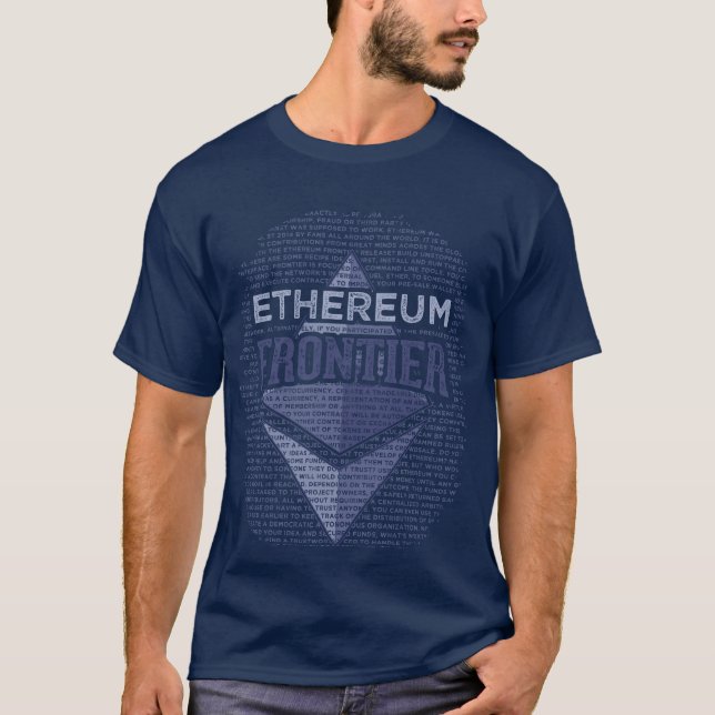 Ethereum Grenzvolle Schmutzvorlage u. Marineblau T-Shirt (Vorderseite)