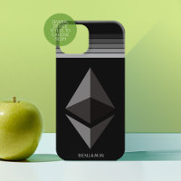 Ethereum Investment Crypto Symbol mit grauen Strei