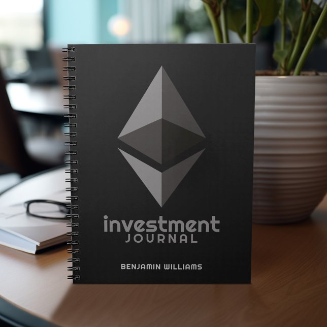 Ethereum Investment Crypto Tracker Seed Phrase Notizblock (Personalized notebook with custom text - add your name and other options)