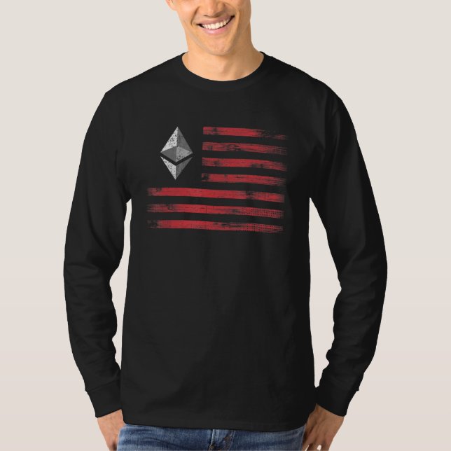 Ethereum Krypto Eth Kryptowährungsflagge Männer un T-Shirt (Vorderseite)