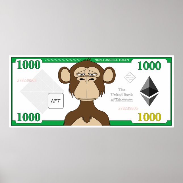 Ethereum Krypto NFTs (Bitcoin) Poster (Vorne)