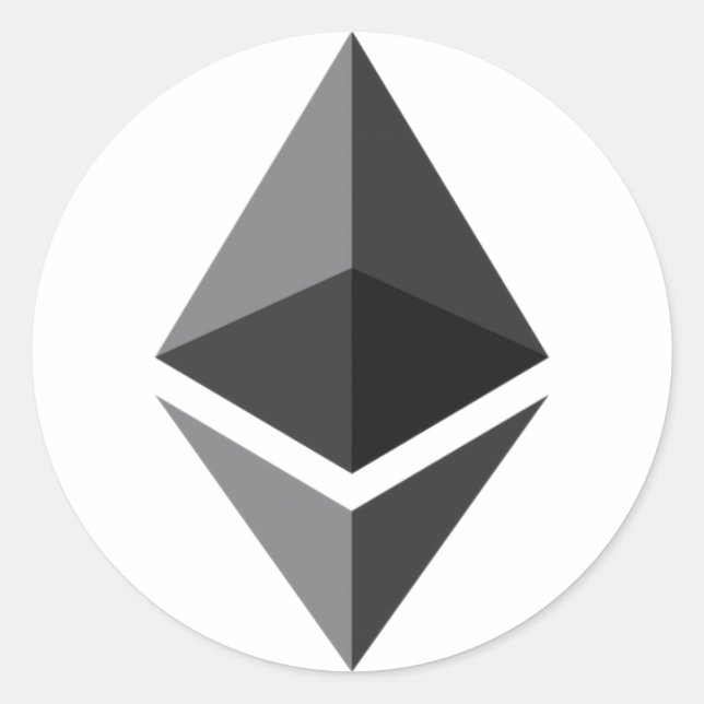 Ethereum - Kryptowährung Super PAC Runder Aufkleber (Vorderseite)