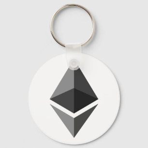 Ethereum Logo Schlüsselanhänger Einfache graue, we
