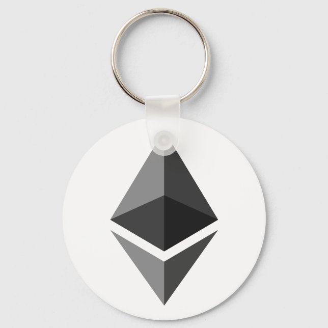 Ethereum Logo Schlüsselanhänger Einfache graue, we (Vorderseite)