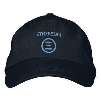 Ethereum Symbol hellblau bestickte Baseballkappe
