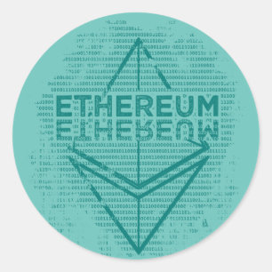 Ethereum Zweiheitsaufkleber Runder Aufkleber