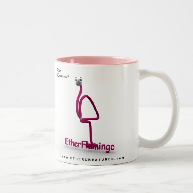 EtherFlamingoMug Zweifarbige Tasse (Rechts)