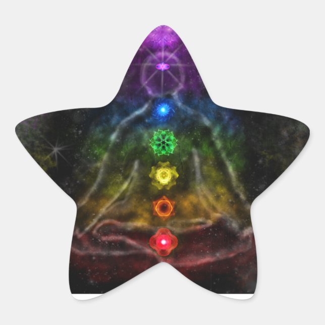 ETHERIC AURA CHAKRA  Stern-Aufkleber (Vorderseite)