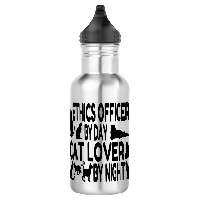 Ethikbeauftragter von Cat Lover Edelstahlflasche (Rechts)