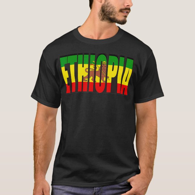Ethiopia In Ethiopia Flag Ethiopian T-Shirt (Vorderseite)