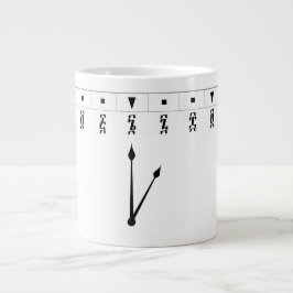 Ethiopian Numeral Clock Jumbo-Tasse