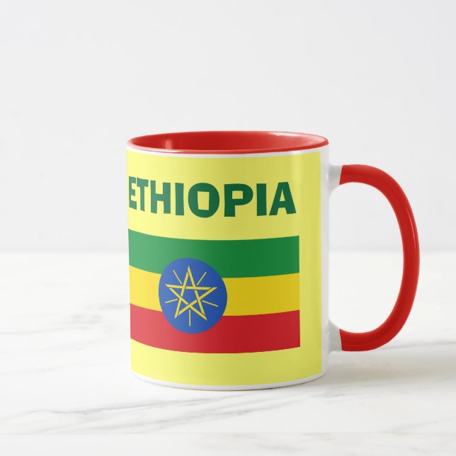 Ethiopiav- UND Code-Flaggen-Tasse Tasse (Rechts)