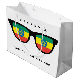 Ethiopie Shades texte personnalisé et sac cadeau c