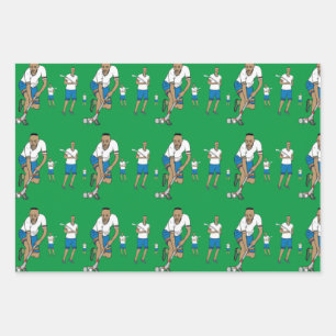 Ethiopisches Weihnachten Yegena chewata Wrapping P Geschenkpapier Set