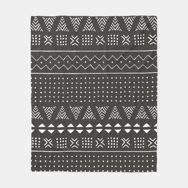 Ethische Struktur der Stämme Schwarz/Weiß mit geom Fleecedecke (Vorderseite)