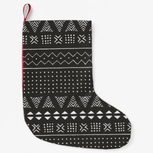 Ethische Struktur der Stämme Schwarz/Weiß mit geom Kleiner Weihnachtsstrumpf