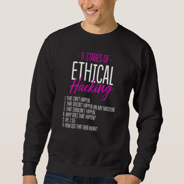 Ethischer Hacker Cybersecurity It Pen Tester 2 Sweatshirt (Vorderseite)