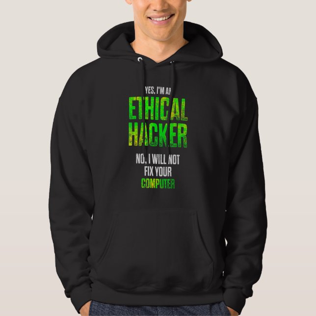 Ethischer Hacker Cybersecurity It Pen Tester Hoodie (Vorderseite)