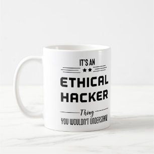 Ethischer Hacker Cybersecurity - Sicherheitsszenar Kaffeetasse