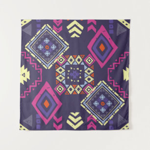 Ethischer, primitiver geometrischer Hintergrund de Wandteppich