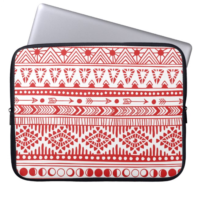 Ethisches Stammesmuster 7 Laptopschutzhülle (Vorderseite)