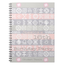 Ethnic 16th Birthday Party Livre d'invité
