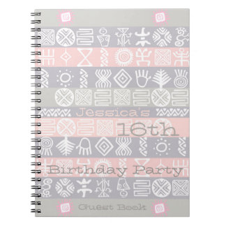Ethnic 16th Birthday Party Livre d'invité