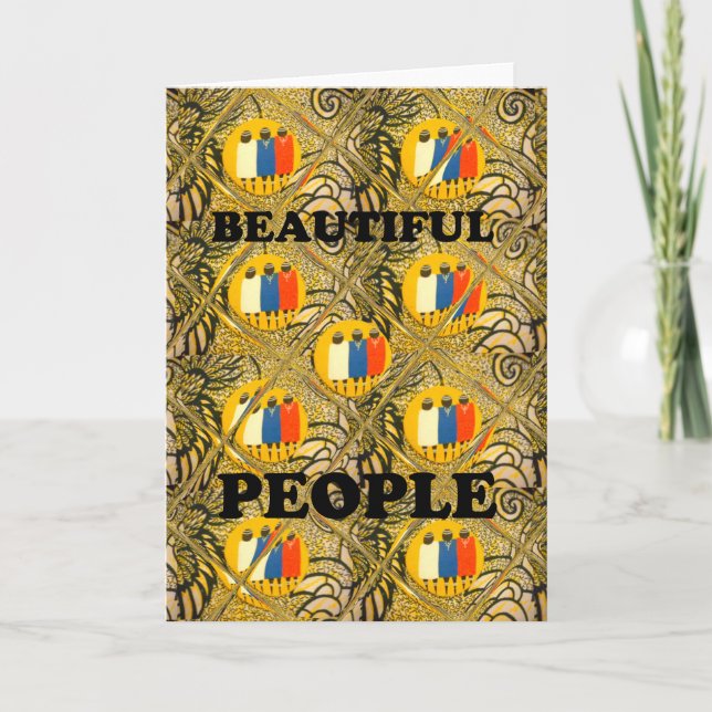 Ethnic African Art Design Print: Schöne Menschen Karte (Vorderseite)