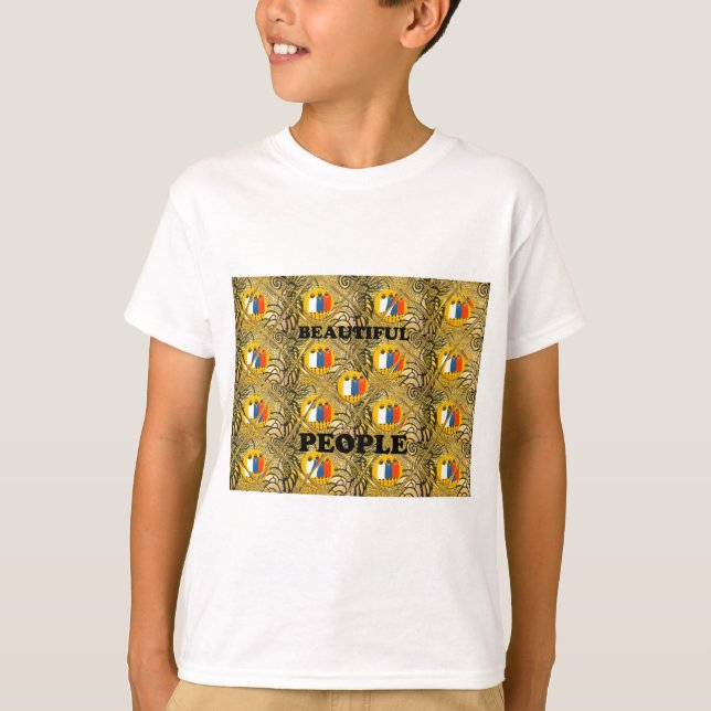 Ethnic African Art Design Print: Schöne Menschen T-Shirt (Vorderseite)