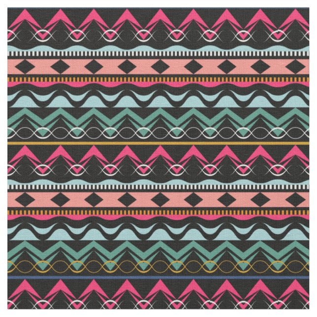 Ethnic Aztec Tribal Bright farbiges Muster Stoff (Nahaufnahme)