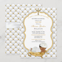 Ethnic Baby Boy Taufe Christening Gold Cross