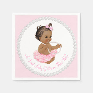 Ethnic Ballerina Tutu Pearl Baby Dusche Serviette