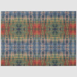 Ethnic Blue Green Gefärbte Krawatte Traditionelles Seidenpapier
