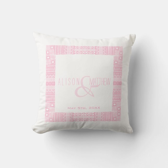 Ethnic Boho-chic Personalisiert Wedding Pillow 1 Kissen (Vorderseite)