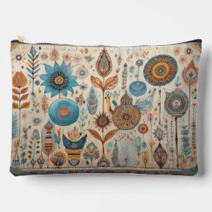 Ethnic Boho Elements Zippered Pouch Zubehörtasche