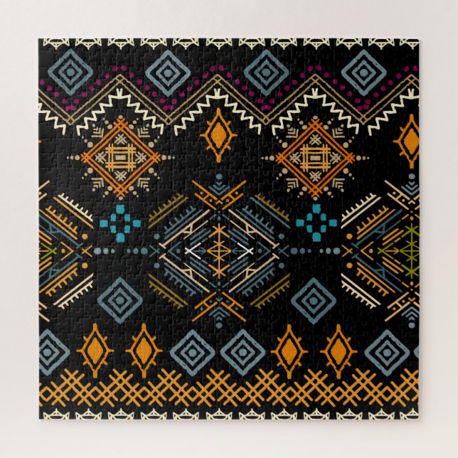 Ethnic Boho Ornament Nahtloses Muster (Vertikal)