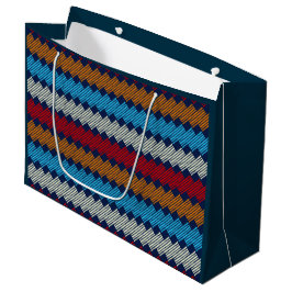 Ethnic Boho Pattern Lace Stickerei auf Stoff Große Geschenktüte