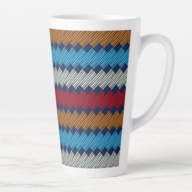 Ethnic Boho Pattern Lace Stickerei auf Stoff Milchtasse (Rechts)