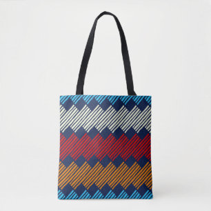 Ethnic Boho Pattern Lace Stickerei auf Stoff Tasche