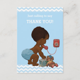 Ethnic Boy on Phone Baby shower Merci