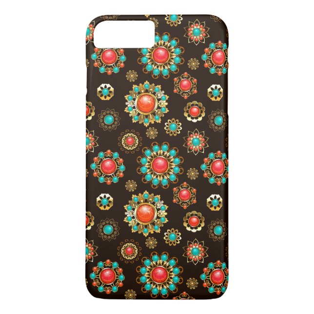 Ethnic Brooches Nahtloses Muster Case-Mate iPhone Hülle (Rückseite)